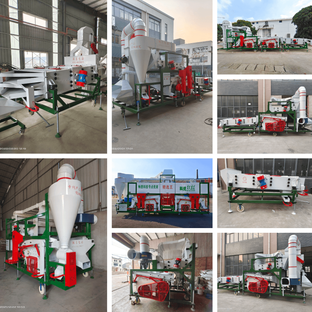 Grain cleaning and screening machinery collage