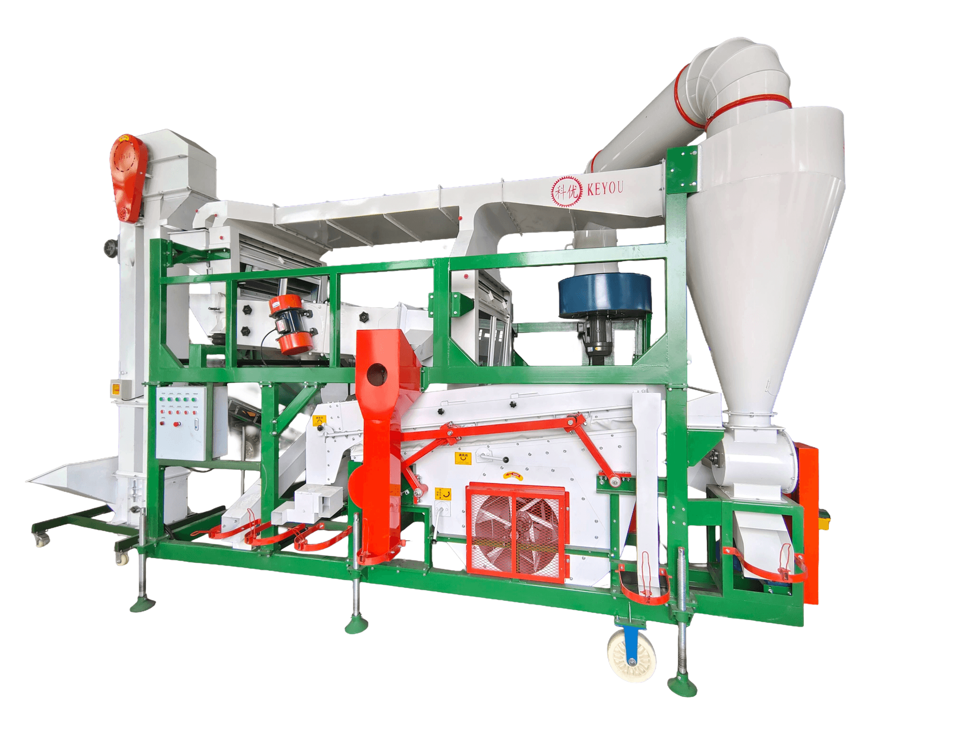 Industrial grain cleaning machine
